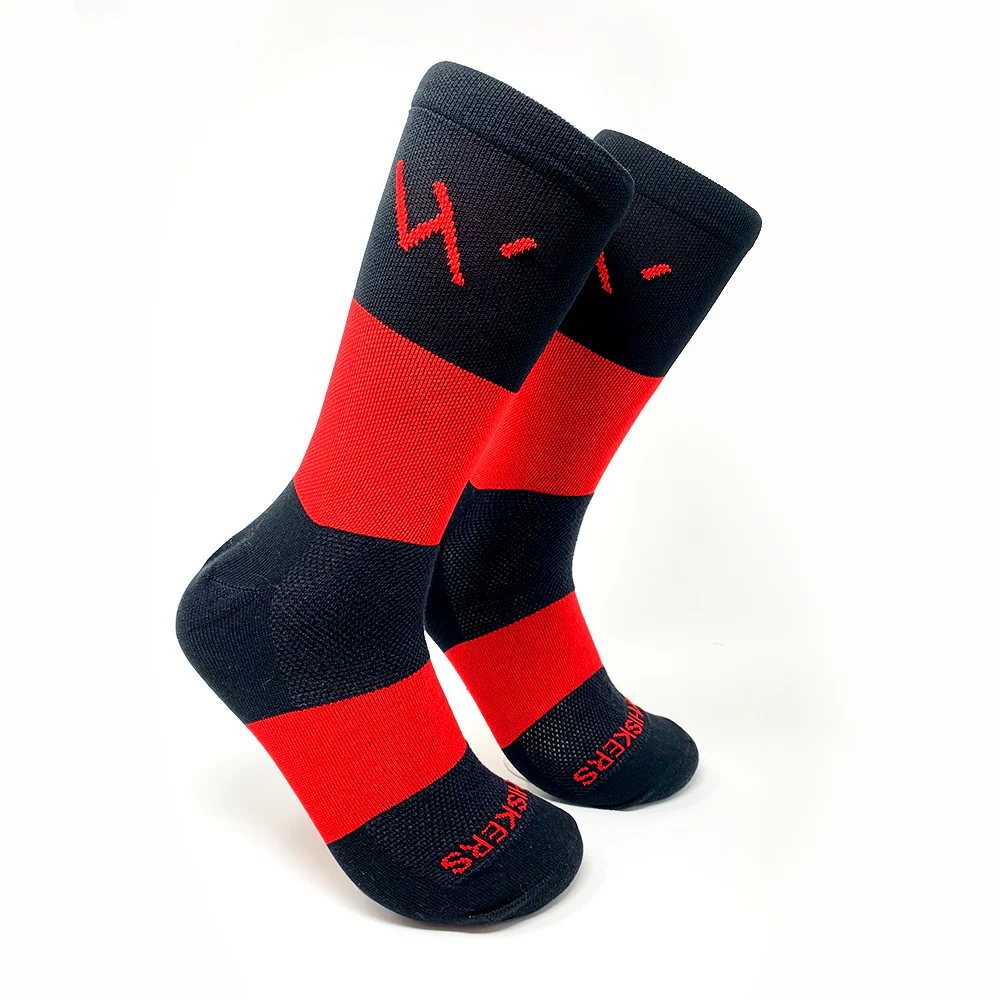 Red & Black Braided Dress Laces + Red & Black Banded Jacques Sock - Image 4